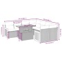 8-teiliges Gartensofa-Set und Kissen aus schwarzem Kunststoff-Rattan. von , Gartensets - Ref: Foro24-3273884, Preis: 541,70 €...