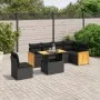 Garten-Essgruppe 7-teilig mit schwarzen Polstern aus synthetischem Rattan. von , Gartensets - Ref: Foro24-3273981, Preis: 487...