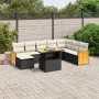 Set de sofás de jardín 8 piezas y cojines ratán sintético negro by , Garden sets - Ref: Foro24-3274094, Price: 517,88 €, Disc...
