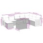 8-teiliges Gartensofa-Set und Kissen aus schwarzem Kunststoff-Rattan. von , Gartensets - Ref: Foro24-3274094, Preis: 508,15 €...