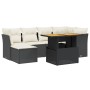 Set de comedor de jardín 7 pzas y cojines ratán sintético negro by , Garden sets - Ref: Foro24-3275478, Price: 441,71 €, Disc...