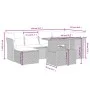 Set de comedor de jardín 7 pzas y cojines ratán sintético negro by , Garden sets - Ref: Foro24-3275478, Price: 452,79 €, Disc...