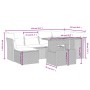 Set de comedor de jardín 7 pzas y cojines ratán sintético negro by , Garden sets - Ref: Foro24-3275478, Price: 441,71 €, Disc...