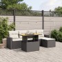 Set de sofás de jardín 6 piezas y cojines ratán sintético negro by , Garden sets - Ref: Foro24-3275583, Price: 377,69 €, Disc...