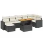 Set de sofás de jardín 8 piezas y cojines ratán sintético negro by , Garden sets - Ref: Foro24-3275597, Price: 498,10 €, Disc...