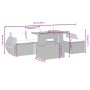 6-teiliges Gartensofa-Set und Kissen aus schwarzem Kunststoff-Rattan. von , Gartensets - Ref: Foro24-3275806, Preis: 413,59 €...