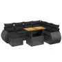 Set de sofás de jardín 8 piezas y cojines ratán sintético negro by , Garden sets - Ref: Foro24-3275827, Price: 571,59 €, Disc...