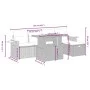 6-teiliges Gartensofa-Set und Kissen aus schwarzem Kunststoff-Rattan. von , Gartensets - Ref: Foro24-3276135, Preis: 416,72 €...