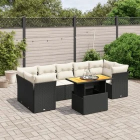 Set de sofás de jardín 8 piezas y cojines ratán sintético negro by , Garden sets - Ref: Foro24-3270699, Price: 534,63 €, Disc...