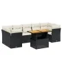 Set de sofás de jardín 8 piezas y cojines ratán sintético negro by , Garden sets - Ref: Foro24-3270699, Price: 534,63 €, Disc...