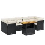 Set de sofás de jardín 8 piezas y cojines ratán sintético negro by , Garden sets - Ref: Foro24-3270699, Price: 498,53 €, Disc...