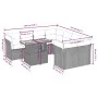 Set de sofás de jardín 8 piezas y cojines ratán sintético negro by , Garden sets - Ref: Foro24-3270720, Price: 566,67 €, Disc...
