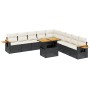 Set mit 11 Stück Gartensofas und Kissen synthetisches Rattan schwarz von , Gartensets - Ref: Foro24-3273702, Preis: 664,90 €,...
