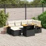 Garten-Essgruppe 7-teilig mit schwarzen Polstern aus synthetischem Rattan. von , Gartensets - Ref: Foro24-3273618, Preis: 459...