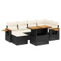 Garten-Essgruppe 7-teilig mit schwarzen Polstern aus synthetischem Rattan. von , Gartensets - Ref: Foro24-3273618, Preis: 455...