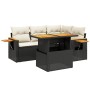 Gartenmöbel-Set 5-teilig mit schwarzen Polstern aus synthetischem Rattan von , Gartensets - Ref: Foro24-3273499, Preis: 372,1...