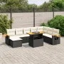 Set de sofás de jardín 8 piezas y cojines ratán sintético negro de , Conjuntos de jardín - Ref: Foro24-3273653, Precio: 554,3...