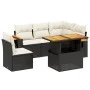 Set de sofás de jardín 6 piezas y cojines ratán sintético negro by , Garden sets - Ref: Foro24-3273520, Price: 418,59 €, Disc...