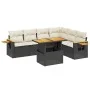 Garten-Essgruppe 7-teilig mit schwarzen Polstern aus synthetischem Rattan. von , Gartensets - Ref: Foro24-3273534, Preis: 472...