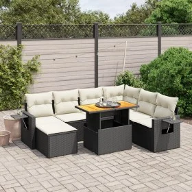 Set de sofás de jardín 8 piezas y cojines ratán sintético negro by , Garden sets - Ref: Foro24-3275716, Price: 511,47 €, Disc...