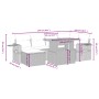 Set de comedor de jardín 7 pzas y cojines ratán sintético negro by , Garden sets - Ref: Foro24-3275702, Price: 454,61 €, Disc...