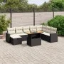 Set de sofás de jardín 8 piezas y cojines ratán sintético negro by , Garden sets - Ref: Foro24-3271448, Price: 541,84 €, Disc...
