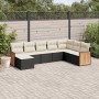 Set de sofás de jardín 8 piezas y cojines ratán sintético negro by , Garden sets - Ref: Foro24-3227925, Price: 433,47 €, Disc...