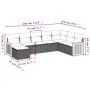 Set de sofás de jardín 8 piezas y cojines ratán sintético negro by , Garden sets - Ref: Foro24-3227925, Price: 455,31 €, Disc...