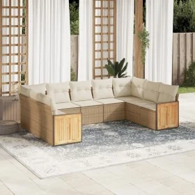 Juego de sofás de jardín con cojines beige 8 pzas ratán PE by , Garden sets - Ref: Foro24-3227927, Price: 541,58 €, Discount: %