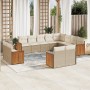 12-teiliges Gartensofa-Set und Kissen aus braunem Kunststoff-Rattan. von , Gartensets - Ref: Foro24-3228193, Preis: 817,85 €,...