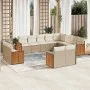 Set de sofás de jardín 12 pzas y cojines ratán sintético marrón by , Garden sets - Ref: Foro24-3228193, Price: 941,00 €, Disc...
