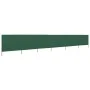 Beach windbreak with 6 panels, green fabric, 800x160 cm. by vidaXL, Umbrellas - Ref: Foro24-47181, Price: 93,21 €, Discount: %