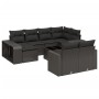 Set de sofás de jardín 11 pzas y cojines ratán sintético negro by , Garden sets - Ref: Foro24-3228905, Price: 602,16 €, Disco...
