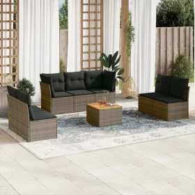 Set de sofás de jardín 8 pzas y cojines ratán sintético gris de , Conjuntos de jardín - Ref: Foro24-3255899, Precio: 454,29 €...