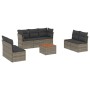 Set de sofás de jardín 8 pzas y cojines ratán sintético gris by , Garden sets - Ref: Foro24-3255899, Price: 453,48 €, Discoun...