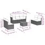 Gartensofa-Set, 8-teilig, mit grauen Kissen aus synthetischem Rattan. von , Gartensets - Ref: Foro24-3255899, Preis: 454,29 €...