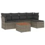 Gartenmöbel-Set, 6-teilig, mit grauen Polstern aus synthetischem Rattan. von , Gartensets - Ref: Foro24-3255948, Preis: 343,3...