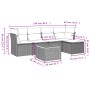 Gartenmöbel-Set, 6-teilig, mit grauen Polstern aus synthetischem Rattan. von , Gartensets - Ref: Foro24-3255948, Preis: 364,8...