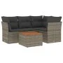 Juego de sofás jardín con cojines 5 pzas ratán sintético gris by , Garden sets - Ref: Foro24-3255955, Price: 310,69 €, Discou...