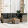 Gartenmöbel-Set, 6-teilig, mit grauen Polstern aus synthetischem Rattan. von , Gartensets - Ref: Foro24-3255962, Preis: 359,5...