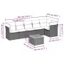 Set de sofás de jardín 7 piezas con cojines ratán PE gris de , Conjuntos de jardín - Ref: Foro24-3255983, Precio: 412,90 €, D...