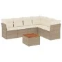 Set sofás de jardín 7 piezas y cojines ratán sintético beige by , Garden sets - Ref: Foro24-3255988, Price: 449,76 €, Discoun...