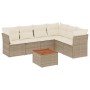 Set sofás de jardín 7 piezas y cojines ratán sintético beige by , Garden sets - Ref: Foro24-3255988, Price: 450,22 €, Discoun...
