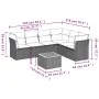 Set sofás de jardín 7 piezas y cojines ratán sintético beige by , Garden sets - Ref: Foro24-3255988, Price: 449,76 €, Discoun...