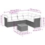 Set sofás de jardín 7 piezas y cojines ratán sintético beige by , Garden sets - Ref: Foro24-3255988, Price: 450,22 €, Discoun...