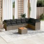 Gartensofa-Set, 8-teilig, mit grauen Kissen aus synthetischem Rattan. von , Gartensets - Ref: Foro24-3256011, Preis: 500,41 €...