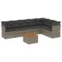 Set de sofás de jardín 8 pzas y cojines ratán sintético gris by , Garden sets - Ref: Foro24-3256011, Price: 471,11 €, Discoun...
