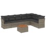 Set de sofás de jardín 8 pzas y cojines ratán sintético gris by , Garden sets - Ref: Foro24-3256011, Price: 500,41 €, Discoun...