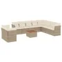 Gartensofa-Set 11-teilig mit Kissen aus synthetischem Rattan in Beige. von , Gartensets - Ref: Foro24-3256051, Preis: 719,83 ...