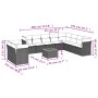 Set de sofás de jardín 11pzas con cojines ratán sintético beige by , Garden sets - Ref: Foro24-3256051, Price: 731,97 €, Disc...